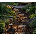   Entac Kerti Szolár lámpa 285 mm, fekete műanyag ház, árnyék hatás, 1 LED