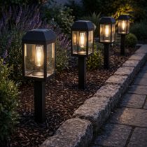   Entac Kerti Szolár lámpa 500mm, műanyag ház, filament LED, Leszúrható