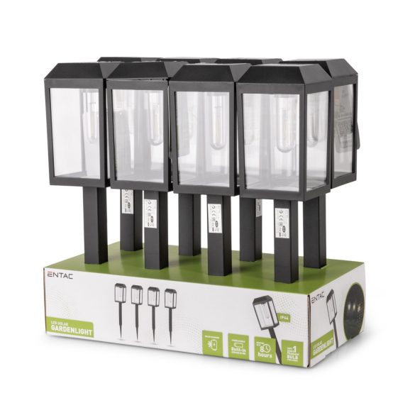 Entac Kerti Szolár lámpa 500mm, műanyag ház, filament LED, Leszúrható