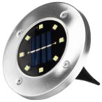   Entac Kerti Szolár taposólámpa, 100 mm, műanyag ház, 8 db fehér LED