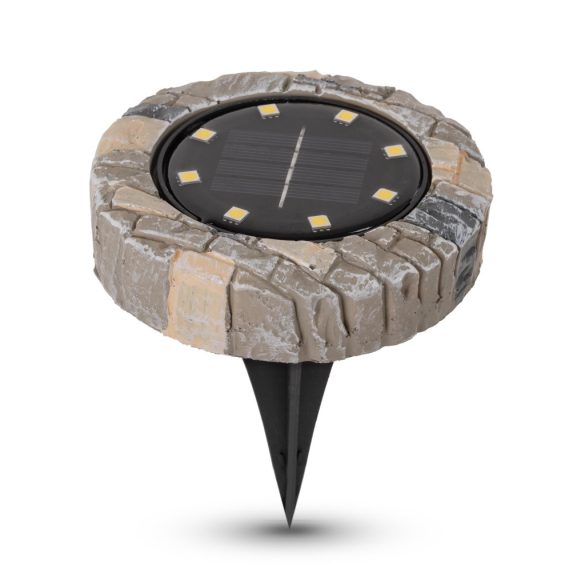 Entac Kerti Szolár talajlámpa, barna mozaik hatású kivitel, melegfehér SMD LED