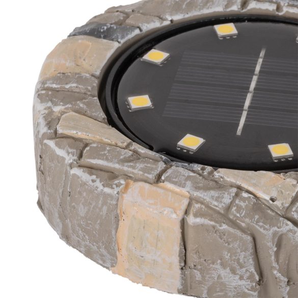 Entac Kerti Szolár talajlámpa, barna mozaik hatású kivitel, melegfehér SMD LED