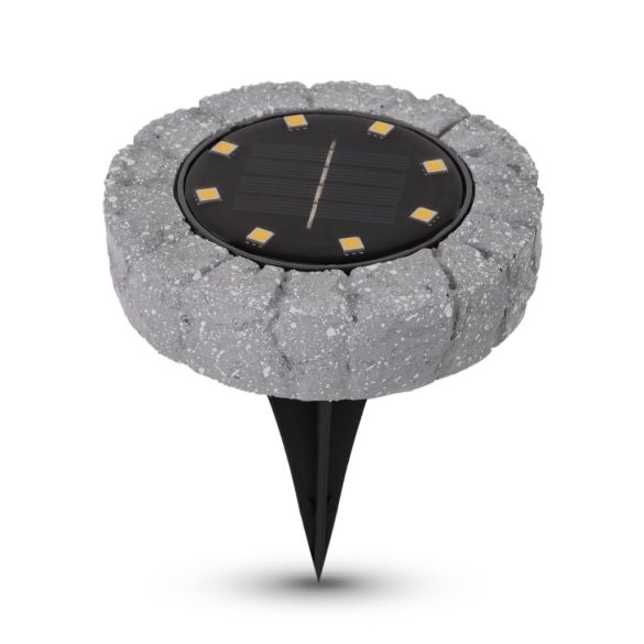Entac Kerti Szolár talajlámpa, szürke kőhatású külső, melegfehér SMD LED