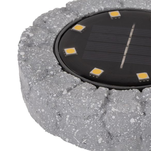 Entac Kerti Szolár talajlámpa, szürke kőhatású külső, melegfehér SMD LED