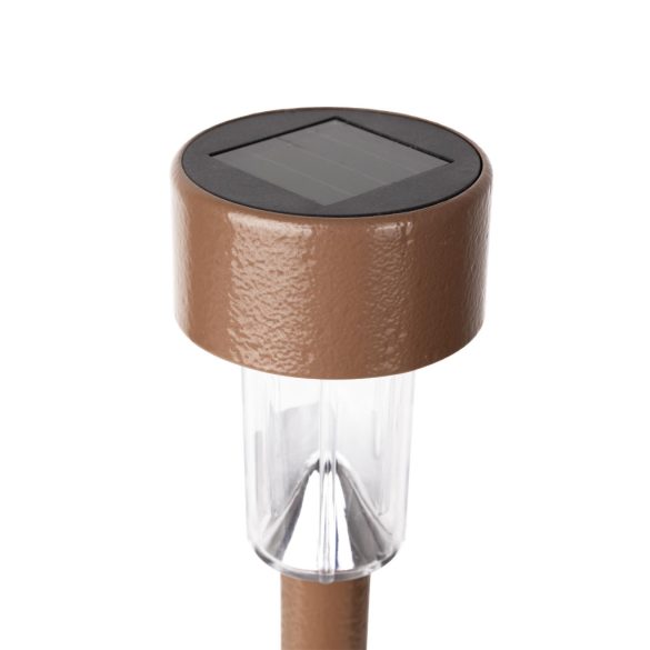 Entac Kerti Szolár lámpa 360 mm, rozsdamentes acél, barna szín, fehér fényű LED