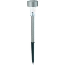   Entac Kerti Szolár lámpa 360 mm, rozsdamentes acél, szürke szín, fehér fényű LED