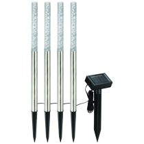 Entac Kerti Szolár Lámpa 470mm, Rozsdamentes Acél, 4 LED