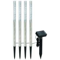 Entac Kerti Szolár Lámpa 470mm, Rozsdamentes Acél, 4 LED
