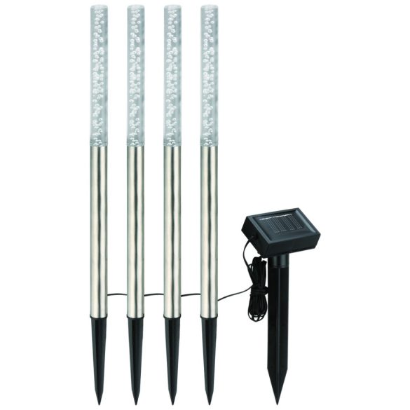 Entac Kerti Szolár Lámpa 470mm, Rozsdamentes Acél, 4 LED