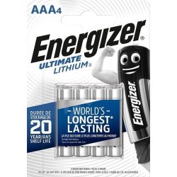 Energizer Ultimate Lithium AAA mikró tartós elem 4 db-os
