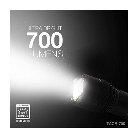 Energizer TAC-R700 Tactical újratölthető LED lámpa 700 lumen - nagy fényerejű