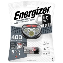   Energizer Vision HD Plus Focus Led fejlámpa 400 Lumen 3db AAA elemmel