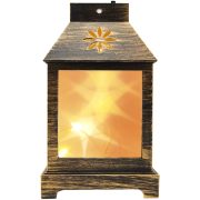   Entac LED Mini Lámpás, 12 cm, bronz színű, meleg fehér fény, elemes