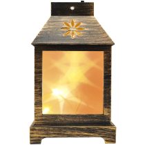   Entac LED Mini Lámpás, 12 cm, bronz színű, meleg fehér fény, elemes