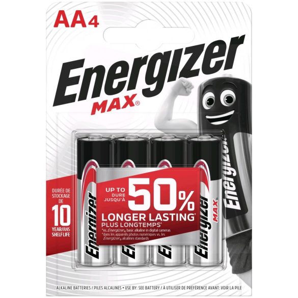 Energizer Max AA ceruza tartós elem 4 db-os