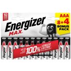 Energizer Max AAA tartós mikró elem 12 db-os