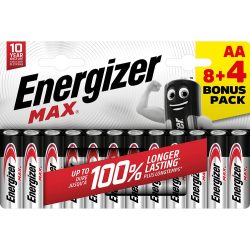 Energizer Max AA tartós ceruza elem 12 db-os