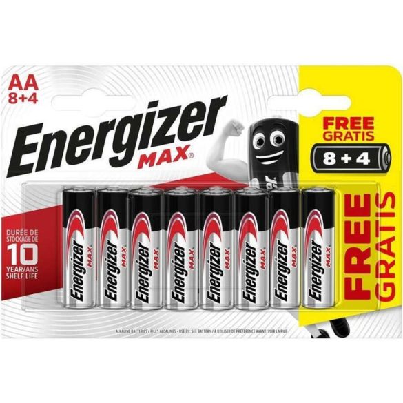 Energizer Max AA tartós ceruza elem 12 db-os