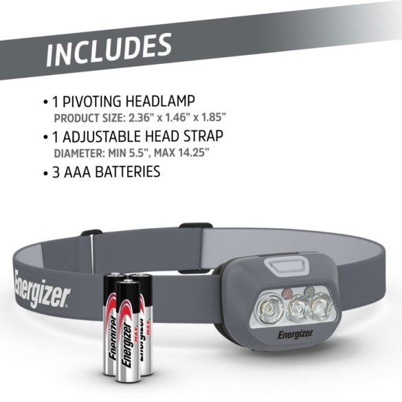 Energizer LED Fejlámpa HDL30, 400 lm, IPX4, 3xAAA