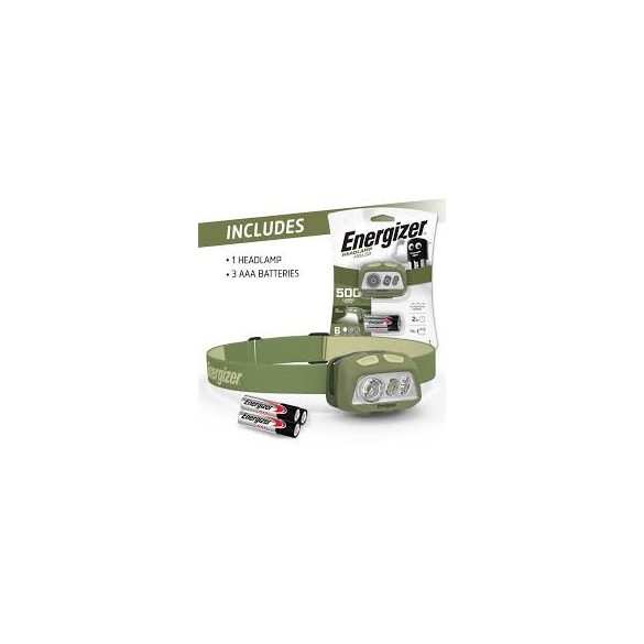 Energizer LED Fejlámpa HDL50, 500 lm, IPX7, 3xAAA