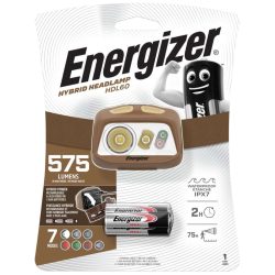   Energizer LED Fejlámpa HDL60, 575 lm, IPX7, Hybrid működés, vörös és zöld fény, 3xAAA