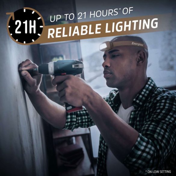 Energizer LED Fejlámpa HDL60, 575 lm, IPX7, Hybrid működés, vörös és zöld fény, 3xAAA