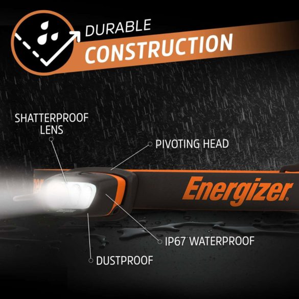 Energizer LED Fejlámpa Hybrid HDL90, 925 lm, IP67, 4xAAA