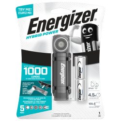   Energizer LED Fejlámpa Hybrid High Lumen, 1000 lm, IPX4, 2xCR123