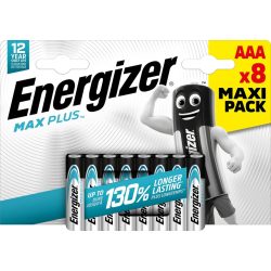 Energizer Max Plus AAA alkáli mikró elem 8 db-os (LR03)