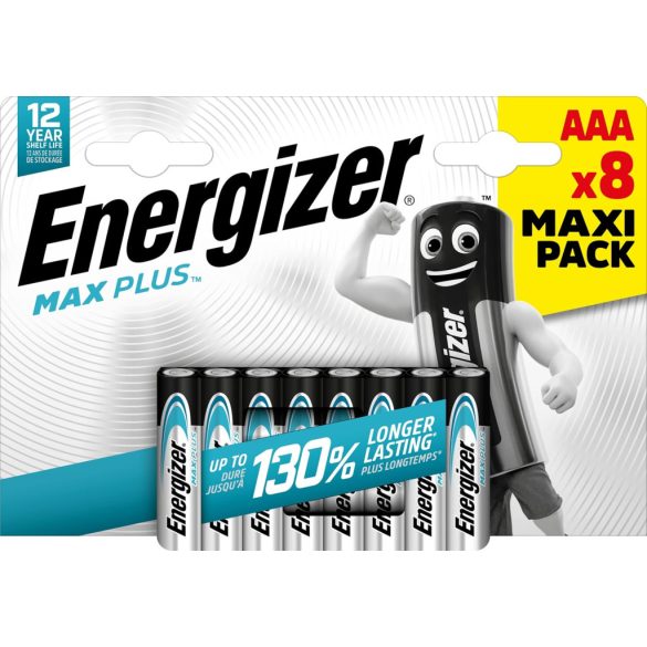 Energizer Max Plus AAA alkáli mikró elem 8 db-os (LR03)