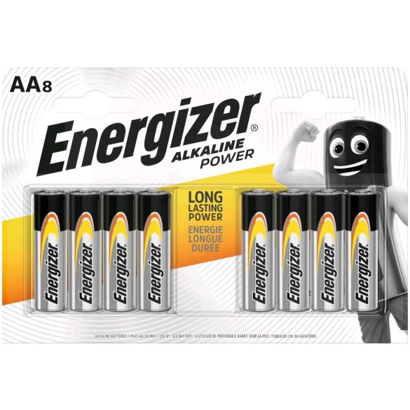 Energizer Alkaline Power AA tartós ceruza elem 8 db-os