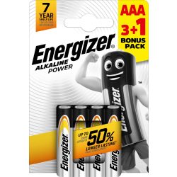 Energizer Alkaline Power AAA 3+1 tartós mikró elem 4 db-os