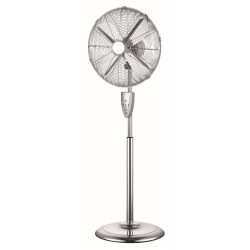   Entac Hordozható Fém Álló Ventilátor 50W, 39,5 cm lapátátmérővel, távirányítóval, 3 sebességfokozat