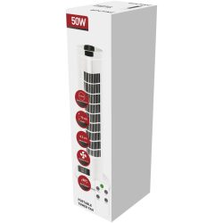   Entac Hordozható Torony Ventilátor 50W, 3 sebességfokozat, távirányítóval, oszcillációs funkcióval