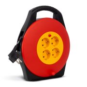   Entac Kábeldobos Hosszabbító 10m, 4 aljzat, 16A, 3200W, IP20, 3G1.5 mm² vezetékkel