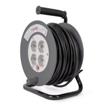   Entac Kábeldobos Hosszabbító 20m, 4 aljzat, 10A, 2300W, IP20, 3G1.0 mm² vezetékkel