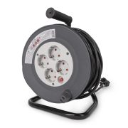   Entac Kábeldobos Hosszabbító 25m, 4 aljzat, 10A, 2300W, IP20, 3G1.0 mm² vezetékkel