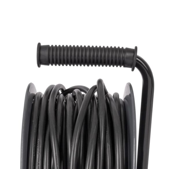 Entac Kábeldobos Hosszabbító 25m, 4 aljzat, 10A, 2300W, IP20, 3G1.0 mm² vezetékkel