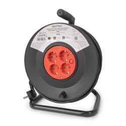   Entac Kábeldobos Hosszabbító 50m, 4 aljzat, 16A, 3680W, IP20, 3G1.5 mm² vezetékkel
