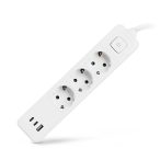   Entac USB-s Kapcsolós Elosztó 3 Aljzat, 2×USB-C + 1×USB-A, 1,4 m, Fehér