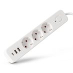   Entac USB-s Kapcsolós Elosztó 3 Aljzat, 2×USB-A + 1×USB-C, 1,5 m
