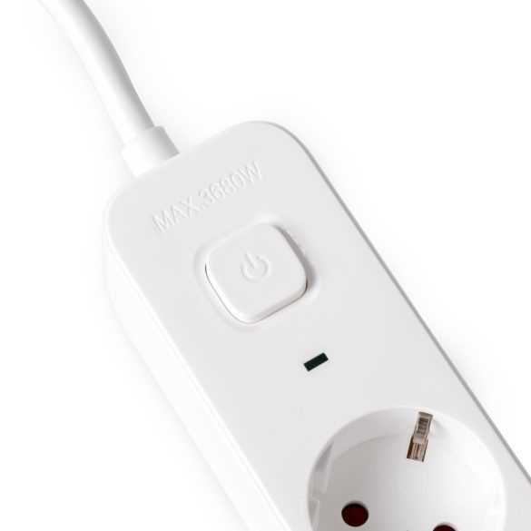 Entac USB-s Kapcsolós Elosztó 3 Aljzat, 2×USB-A + 1×USB-C, 1,5 m