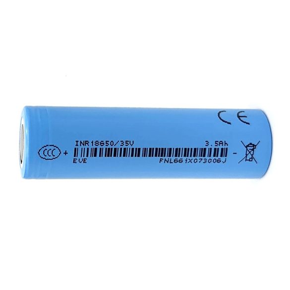 EVE INR 18650-35V 3,6V-os 3500mAh Li-ion akku 10A 