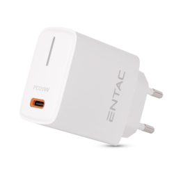 Entac 20W hálózati gyorstöltő 1xUSB-C PD fehér