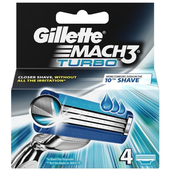 Gillette Mach 3 Turbo borotva penge 4 darabos