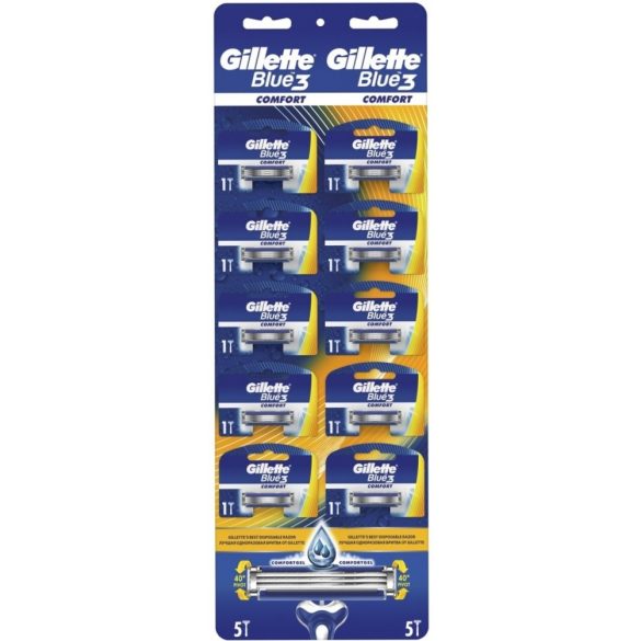 Gillette Blue 3 Comfort három pengés borotva leveles 10 darabos 