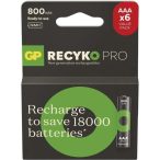 GP ReCyko Pro AAA mikró akkumulátor 800mAh NiMH 6 db-os