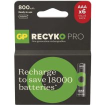 GP ReCyko Pro AAA mikró akkumulátor 800mAh NiMH 6 db-os