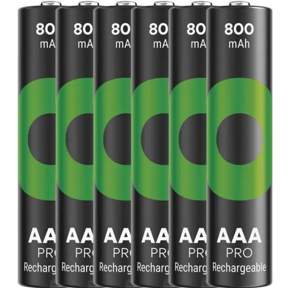 GP ReCyko Pro AAA mikró akkumulátor 800mAh NiMH 6 db-os