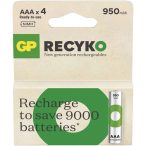 GP ReCyko AAA mikró akkumulátor 950mAh NiMH 4 db-os